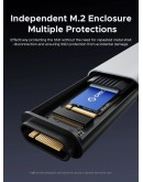 Orico външна кутия за диск/докинг станция Storage - Case/Docking Station - M.2 NVMe/NGFF - IT18C3-GY