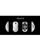 Lamzu професионална геймърска мишка MAYA X 8K - Wireless Gaming Mouse - White