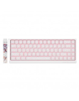 Madlions професионална геймърска механична клавиатура Professional Gaming Mechanical Keyboard MAD 68 HE Flagship V2 - 8K, Magnetic Amber Pro Switches - White