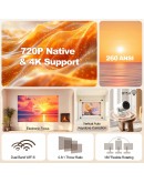 MagCubic преносим мултимедиен проектор Portable Multimedia Projector HY300 Ultra - 4K, Android 11, Wi-Fi 6, Bluetooth 5.4