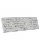 Makki нископрофилна кирилизирана клавиатура Keyboard USB BG - Low profile Chocolate - KB-C14 White