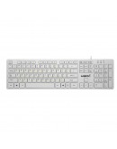 Makki нископрофилна кирилизирана клавиатура Keyboard USB BG - Low profile Chocolate - KB-C14 White