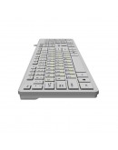 Makki нископрофилна кирилизирана клавиатура Keyboard USB BG - Low profile Chocolate - KB-C14 White