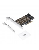 Makki Адаптер M2 SSD NVMe+SATA (M-key+B-key) to PCI Express 3.0 4x adapter - MAKKI-M2-PCIE-2X