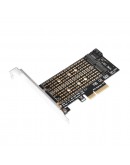 Makki Адаптер M2 SSD NVMe+SATA (M-key+B-key) to PCI Express 3.0 4x adapter - MAKKI-M2-PCIE-2X