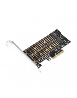 Makki Адаптер M2 SSD NVMe+SATA (M-key+B-key) to PCI Express 3.0 4x adapter - MAKKI-M2-PCIE-2X