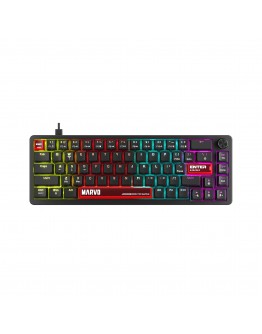 Marvo геймърска механична клавиатура Gaming Mechanical Keyboard Arma 67 KG935 - 1K, TNT Peach Switches [Linear], (English US)