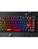 Marvo геймърска механична клавиатура Gaming Mechanical Keyboard Arma 67 KG935 - 1K, TNT Peach Switches [Linear], (English US)