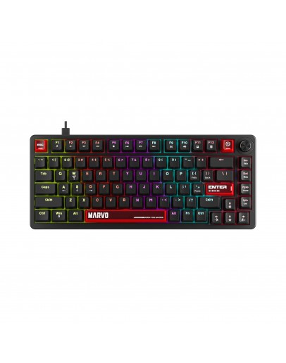 Marvo геймърска механична клавиатура Gaming Mechanical Keyboard Arma 82 KG936 - 1K, TNT Peach Switches [Linear], (English US)