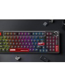 Marvo геймърска механична клавиатура Gaming Mechanical Keyboard Arma 98 KG937 - 1K, TNT Peach Switches [Linear], (English US)