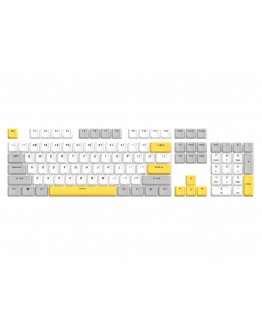 Marvo капачки за клавиатура Custom Keycap Set PBT, 104 keys, White, Yellow, Gray - MARVO-KP-04-YL