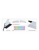 MCHOSE геймърска механична клавиатура Gaming Mechanical Keyboard Ace 68 - 8K, Ice Blue Magnetic Switch [Linear] (English US), White