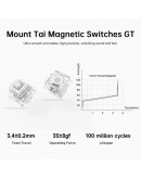 MCHOSE геймърска механична клавиатура Gaming Mechanical Keyboard Ace 68 Air - 8K, Mount Tai Magnetic Switch GT [Tactile] (English US), Black
