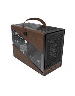 Montech кутия Case mATX - Heritage PRO (B) - USB-C, Leather, 4 x 120 mm Fans