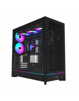 Montech кутия Case ATX - HS01 PRO (B) - 5 x 120 mm ARGB Fans, USB-C, Black
