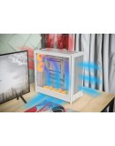 Montech кутия Case ATX - HS01 PRO (W) - 5 x 120 mm ARGB Fans, USB-C, White