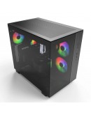 Montech кутия KING 65 Pro, Dual Chamber Mid-tower Case, 3 ARGB Fans, Black