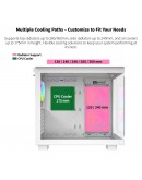 Montech кутия KING 65 Pro, Dual Chamber Mid-tower Case, 3 ARGB Fans, White
