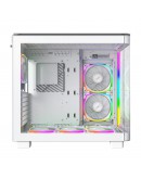 Montech кутия KING 95 Pro, Dual Chamber Mid-tower Case, 6 ARGB Fans, 2 Front Panels, White