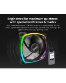 Montech вентилатор RX140 PWM, REVERSE Fan, 140mm, ARGB, Black