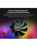 Montech вентилатор RX140 PWM, REVERSE Fan, 140mm, ARGB, Black