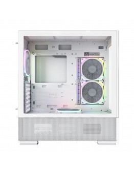 Montech кутия SKY TWO, Mid-tower Case, TG, 4x120mm ARGB Fans, White