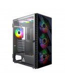 Montech кутия X3 MESH, Mid-tower Case, TG, 6 fixed RGB Fans, Black