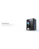 Montech кутия X3 MESH, Mid-tower Case, TG, 6 fixed RGB Fans, Black