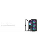 Montech кутия X3 MESH, Mid-tower Case, TG, 6 fixed RGB Fans, Black