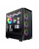 Montech кутия Case ATX - X5 (B) - 4 A-RGB fans, USB-C