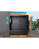 Montech кутия Case ATX - X5 (W) - 4 A-RGB fans, USB-C