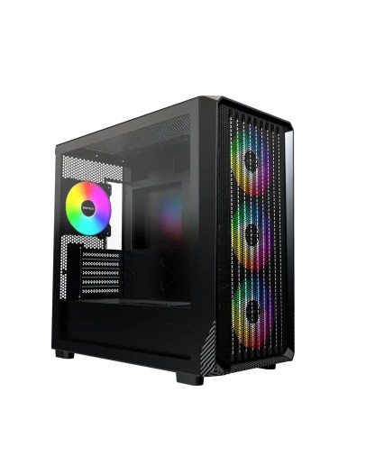 Montech кутия Case mATX - X5M (B) - 4 x 120 mm A-RGB, USB-C
