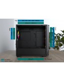 Montech кутия Case mATX - X5M (B) - 4 x 120 mm A-RGB, USB-C