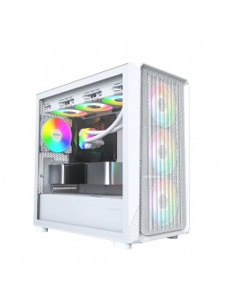 Montech кутия Case mATX - X5M (W) - 4 x 120 mm A-RGB, USB-C