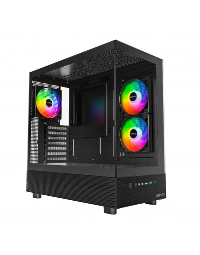 Montech кутия Case ATX - XR (B) - 3 x 120 mm ARGB Fans, USB-C, Black