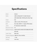 Vention блутут за кола за разговори и музика Car Bluetooth 5.4 audio receiver USB, 3.5mm jack - NAIHG