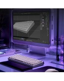 Madlions професионална геймърска механична клавиатура Professional Gaming Mechanical Keyboard NANO 68 WH - 8K, Magnetic Amber Pro Switches, (English US)