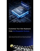Aula геймърска механична клавиатура Wireless Gaming Mechanical Keyboard NOVA 75 - Star Vector Switch [Linear] (English US), White