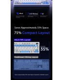 Aula геймърска механична клавиатура Wireless Gaming Mechanical Keyboard NOVA 75 - Star Vector Switch [Linear] (English US), White
