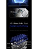 Aula геймърска механична клавиатура Wireless Gaming Mechanical Keyboard NOVA 75 - Star Vector Switch [Linear] (English US), White