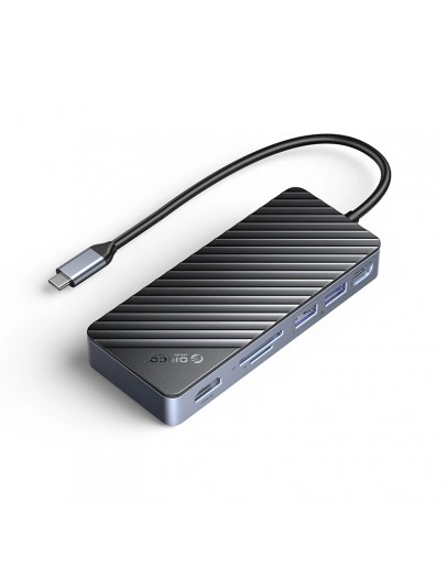 Orico докинг станция Portable Docking station M.2 SATA/NVMe - HDMI, USB3.2-A x 2, USB-C (10Gbps) x 1,USB-C (PD100W), SD/TF - OM28P-G2-BK