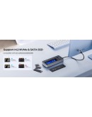 Orico докинг станция Portable Docking station M.2 SATA/NVMe - HDMI, USB3.2-A x 1, USB-C (10Gbps) x 1,USB-C (PD100W), USB2.0-A x 2, LAN - OM28PR-G2-BK