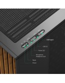 Zalman кутия Case mATX - P10 NAMU BLACK - Wood, USB-C