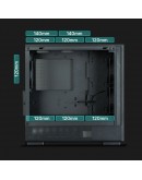 Zalman кутия Case mATX - P10 NAMU BLACK - Wood, USB-C