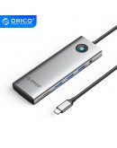Orico докинг станция Type-C Docking Station Power Distribution 100W - HDMI, Type-C x 1, USB3.0 x 3, LAN 1000Mbps Gigabit, SD/TF, VGA, Audio - PW11-10P-GY