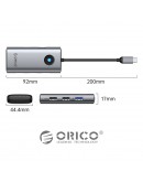 Orico докинг станция Docking Station Type-C - PW11-6P25R-GY-BP - HDMI, USB-A x 3, PD100W x 1, LAN (2.5Gbps)