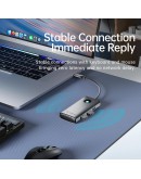 Orico докинг станция Docking Station Type-C - PW11-6PCR-GY-EP - HDMI x 1, USB-C x 1, USB3.0 x 2, USB-C PD100W x 1, LAN x 1 (1Gbps)