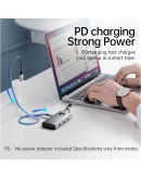 Orico докинг станция Docking Station Type-C - PW11-6PCR-GY-EP - HDMI x 1, USB-C x 1, USB3.0 x 2, USB-C PD100W x 1, LAN x 1 (1Gbps)