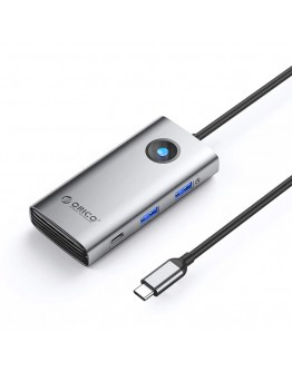 Orico докинг станция Docking Station Type-C - PW11-6PCR-GY-EP - HDMI x 1, USB-C x 1, USB3.0 x 2, USB-C PD100W x 1, LAN x 1 (1Gbps)