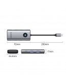 Orico докинг станция Docking Station Type-C - PW11-6PCR-GY-EP - HDMI x 1, USB-C x 1, USB3.0 x 2, USB-C PD100W x 1, LAN x 1 (1Gbps)